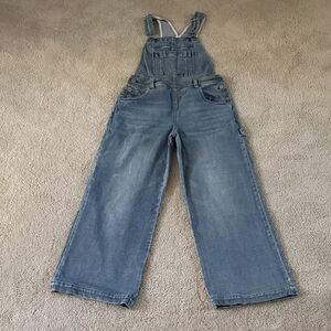 Alice + Olivia Wide Leg Denim Overalls - Light Blue size 25